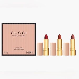 Gucci 3 Piece Travel Size Lipstick Collection